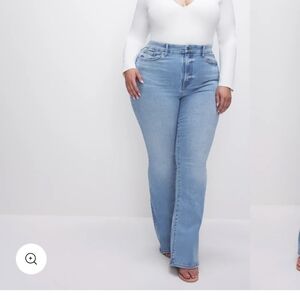 good american always fits good classic bootcut jean indigo sz 14-18 inseam 33